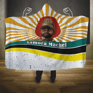 Samora Machel Hooded Blanket Radiant Sunburst Bold Anti-Colonial Quote Mozambique Liberation - African Revolutionary Art - African Pride