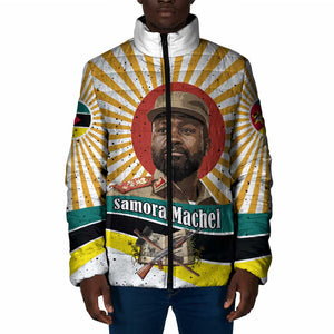 Samora Machel Padded Jacket Radiant Sunburst Bold Anti-Colonial Quote Mozambique Liberation - African Revolutionary Art - African Pride