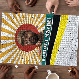 Samora Machel Puzzle Radiant Sunburst Bold Anti-Colonial Quote Mozambique Liberation - African Revolutionary Art - African Pride