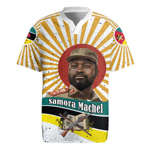Samora Machel Rugby Jersey Radiant Sunburst Bold Anti-Colonial Quote Mozambique Liberation - African Revolutionary Art - African Pride