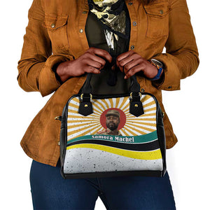 Samora Machel Shoulder Handbag Radiant Sunburst Bold Anti-Colonial Quote Mozambique Liberation - African Revolutionary Art - African Pride