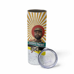 Samora Machel Skinny Tumbler Radiant Sunburst Bold Anti-Colonial Quote Mozambique Liberation - African Revolutionary Art - African Pride