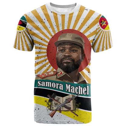 Samora Machel T shirt Radiant Sunburst Bold Anti-Colonial Quote Mozambique Liberation - African Revolutionary Art - African Pride