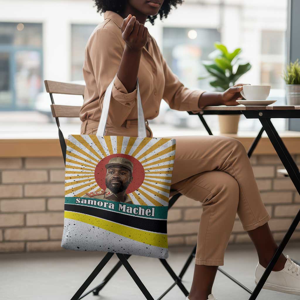 Samora Machel Tote Bag Radiant Sunburst Bold Anti-Colonial Quote Mozambique Liberation - African Revolutionary Art - African Pride