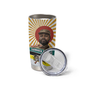 Samora Machel Tumbler Cup Radiant Sunburst Bold Anti-Colonial Quote Mozambique Liberation - African Revolutionary Art - African Pride