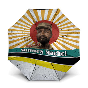 Samora Machel Umbrella Radiant Sunburst Bold Anti-Colonial Quote Mozambique Liberation - African Revolutionary Art - African Pride