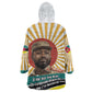 Samora Machel Wearable Blanket Hoodie Radiant Sunburst Bold Anti-Colonial Quote Mozambique Liberation - African Revolutionary Art - African Pride