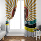 Samora Machel Window Curtain Radiant Sunburst Bold Anti-Colonial Quote Mozambique Liberation - African Revolutionary Art - African Pride