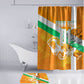 Personalized Ivory Coast Football Bathroom Set Elephant Mascot Flag - Comic Style Graphic
