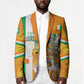 Personalized Ivory Coast Football Blazer Elephant Mascot Flag - Comic Style Graphic