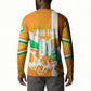 Personalized Ivory Coast Football Button Sweatshirt Elephant Mascot Flag - Comic Style Graphic