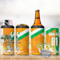 Personalized Ivory Coast Football 4 in 1 Can Cooler Tumbler Elephant Mascot Flag - Comic Style Graphic