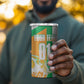 Personalized Ivory Coast Football 4 in 1 Can Cooler Tumbler Elephant Mascot Flag - Comic Style Graphic