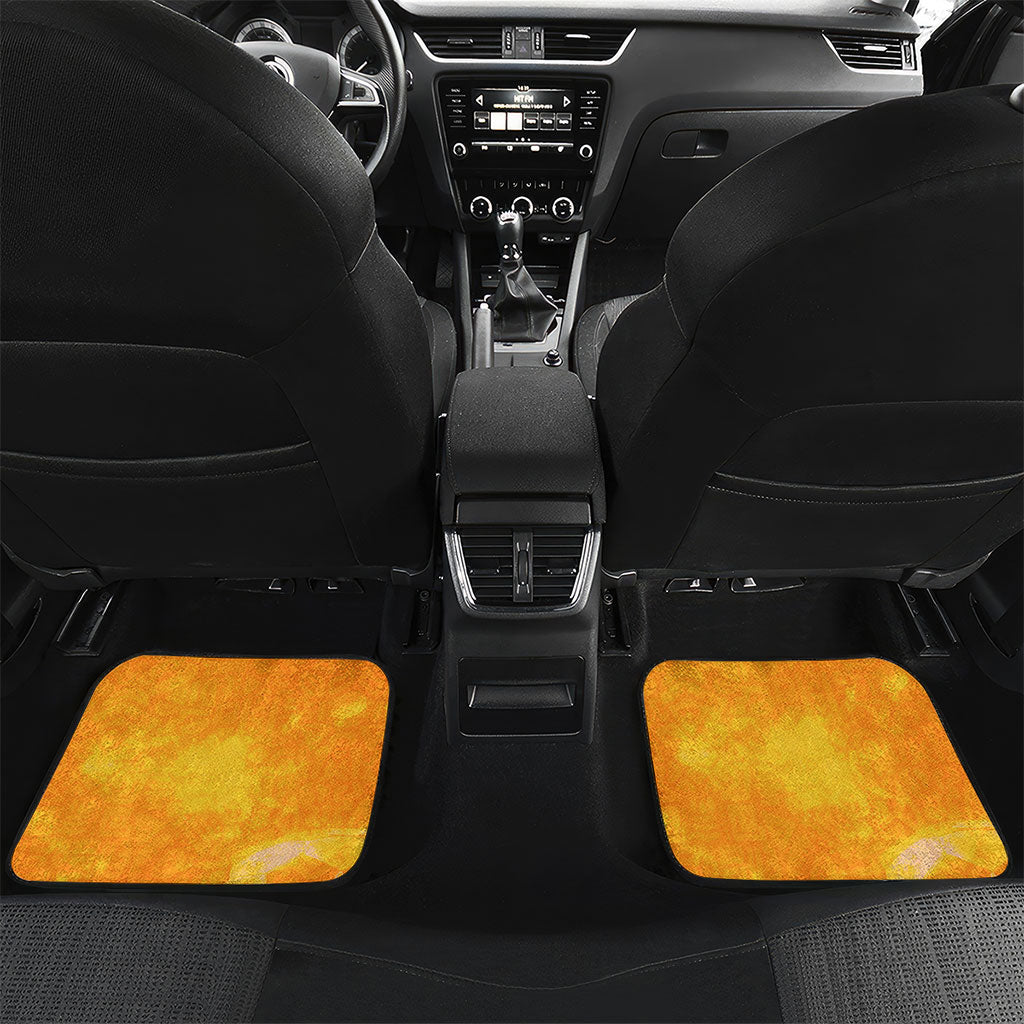 Personalized Ivory Coast Football Car Mats Elephant Mascot Flag - Comic Style Graphic