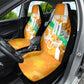 Personalized Ivory Coast Football Car Seat Cover Elephant Mascot Flag - Comic Style Graphic
