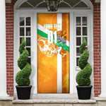 Personalized Ivory Coast Football Door Cover Elephant Mascot Flag - Comic Style Graphic