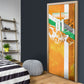 Personalized Ivory Coast Football Door Cover Elephant Mascot Flag - Comic Style Graphic