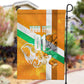 Personalized Ivory Coast Football Garden Flag Elephant Mascot Flag - Comic Style Graphic