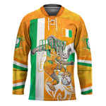 Personalized Ivory Coast Football Hockey Jersey Elephant Mascot Flag - Comic Style Graphic