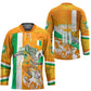 Personalized Ivory Coast Football Hockey Jersey Elephant Mascot Flag - Comic Style Graphic