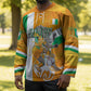 Personalized Ivory Coast Football Hockey Jersey Elephant Mascot Flag - Comic Style Graphic