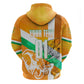 Personalized Ivory Coast Football Hoodie Elephant Mascot Flag - Comic Style Graphic