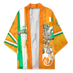 Personalized Ivory Coast Football Kimono Elephant Mascot Flag - Comic Style Graphic