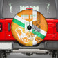 Personalized Ivory Coast Football Spare Tire Cover Elephant Mascot Flag - Comic Style Graphic