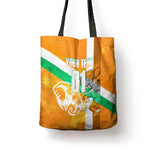 Personalized Ivory Coast Football Tote Bag Elephant Mascot Flag - Comic Style Graphic