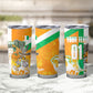 Personalized Ivory Coast Football Tumbler Cup Elephant Mascot Flag - Comic Style Graphic