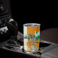 Personalized Ivory Coast Football Tumbler Cup Elephant Mascot Flag - Comic Style Graphic