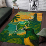 Sao Tome and Principe Area Rug Tropical Island Bird and Cocoa Forest - African Pride