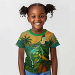 Sao Tome and Principe Kid T shirt Tropical Island Bird and Cocoa Forest - African Pride
