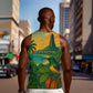 Sao Tome and Principe Men Tank Top Tropical Island Bird and Cocoa Forest - African Pride