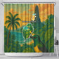 Sao Tome and Principe Shower Curtain Tropical Island Bird and Cocoa Forest - African Pride