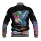 Where the Sunbird Sings Baseball Jacket Sao Tome and Principe Flag - Color Splash Art - African Pride