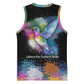 Where the Sunbird Sings Basketball Jersey Sao Tome and Principe Flag - Color Splash Art TS04