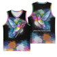 Where the Sunbird Sings Basketball Jersey Sao Tome and Principe Flag - Color Splash Art TS04