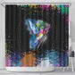Where the Sunbird Sings Shower Curtain Sao Tome and Principe Flag - Color Splash Art - African Pride