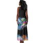 Where the Sunbird Sings Tank Maxi Dress Sao Tome and Principe Flag - Color Splash Art - African Pride