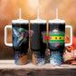 Where the Sunbird Sings Tumbler With Handle Sao Tome and Principe Flag - Color Splash Art - African Pride