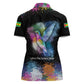 Where the Sunbird Sings Women Polo Shirt Sao Tome and Principe Flag - Color Splash Art - African Pride