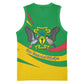 Sao Tome and Principe National Emblem Basketball Jersey Green Yellow Flag Pattern TS04