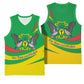 Sao Tome and Principe National Emblem Basketball Jersey Green Yellow Flag Pattern TS04