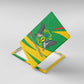 Sao Tome and Principe National Emblem Canvas Wall Art Green Yellow Flag Pattern - African Pride