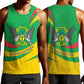 Sao Tome and Principe National Emblem Men Tank Top Green Yellow Flag Pattern - African Pride