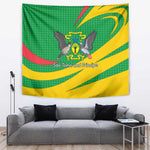 Sao Tome and Principe National Emblem Tapestry Green Yellow Flag Pattern - African Pride