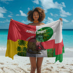 Jungle Spirit Monkey Sarong Sao Tome and Principe Tropical Flag Color - African Pride