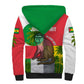 Jungle Spirit Monkey Sherpa Hoodie Sao Tome and Principe Tropical Flag Color - African Pride