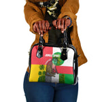 Jungle Spirit Monkey Shoulder Handbag Sao Tome and Principe Tropical Flag Color - African Pride